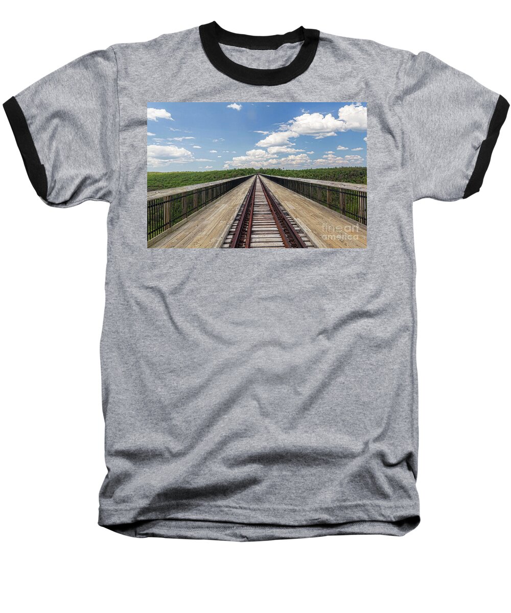 Skywalk Baseball T-Shirt featuring the photograph The Skywalk by Jim Lepard