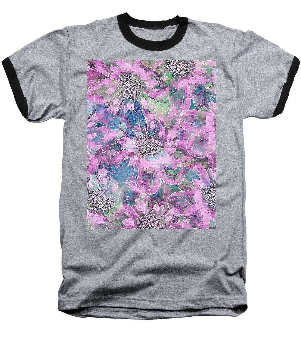 Spring Baseball T-Shirt featuring the mixed media The Smell of Spring 2 by Klara Acel