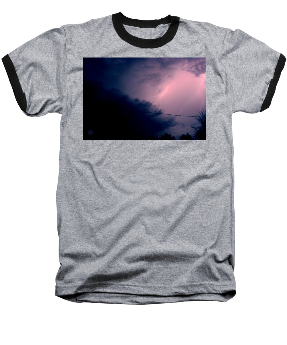 Sky Baseball T-Shirt featuring the photograph The Storm 1.1 by Joseph A Langley