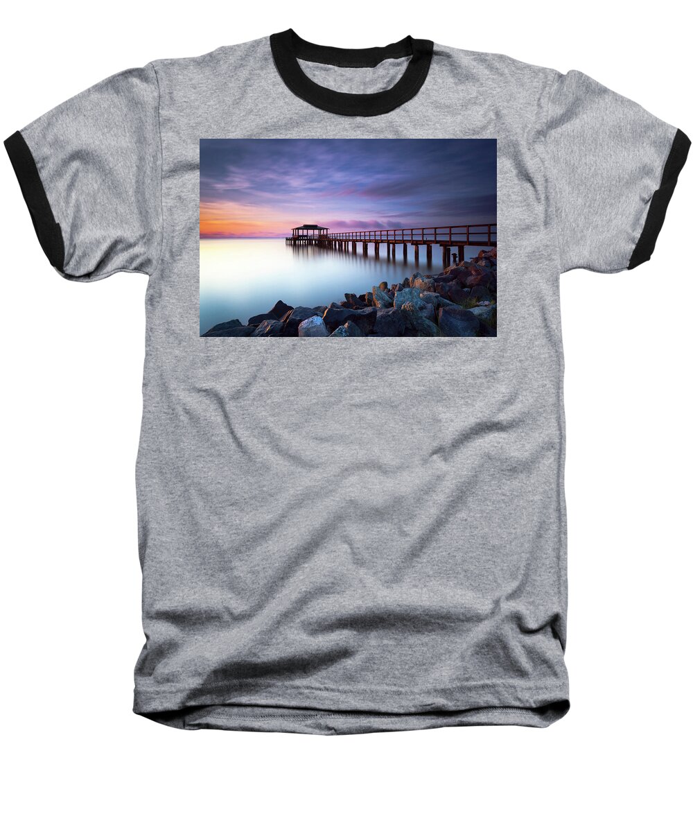 Big Stopper Baseball T-Shirt featuring the photograph The Sun Watcher by Edward Kreis