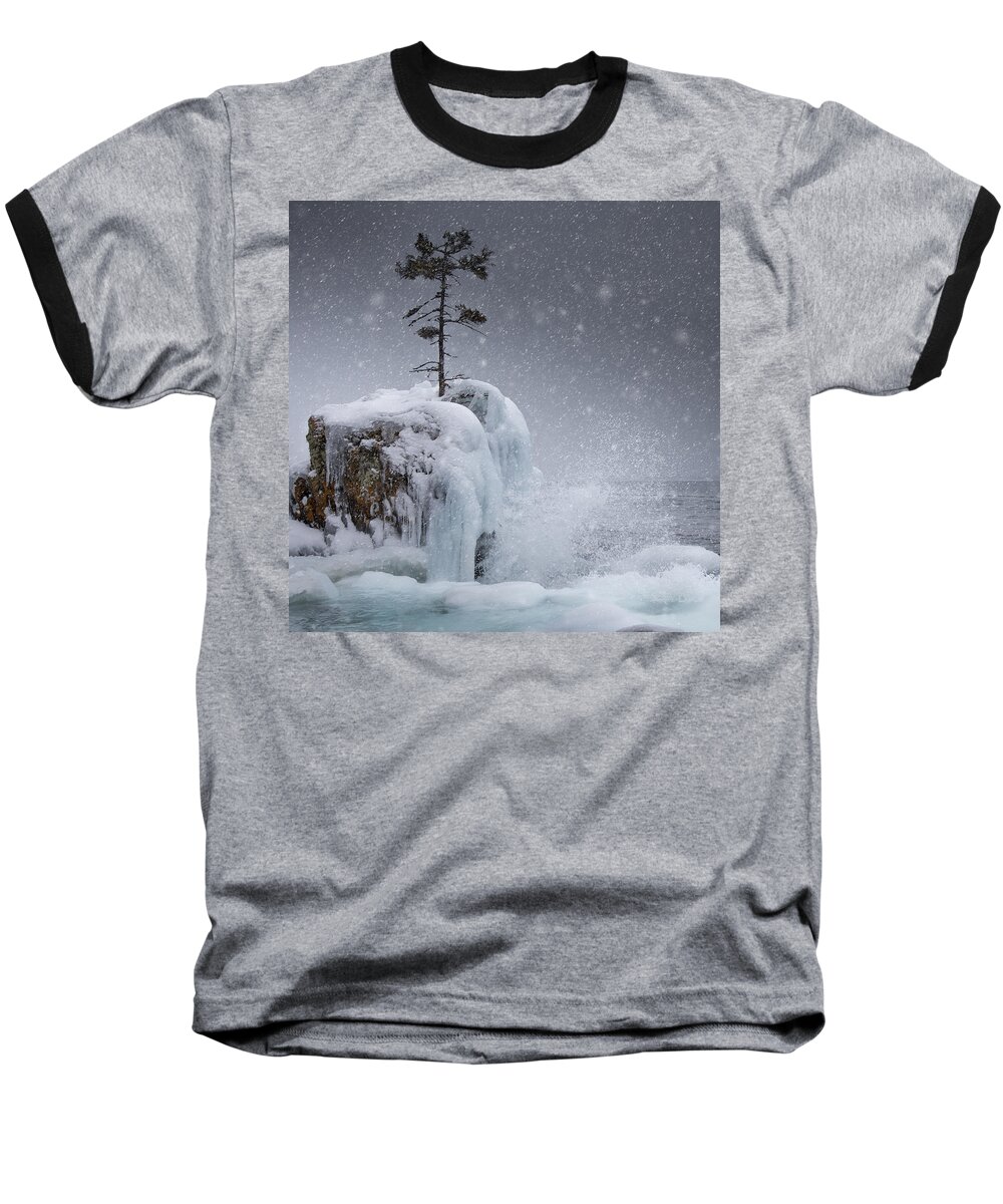 Bay Baseball T-Shirt featuring the photograph The Tee Harbour Rock by Jakub Sisak