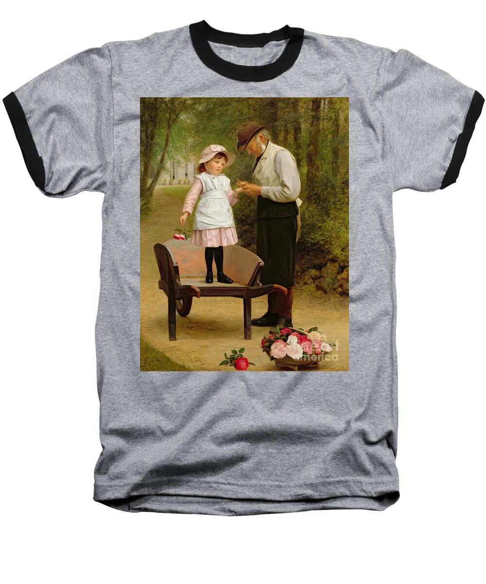The Baseball T-Shirt featuring the painting The Thorn by James Hayllar