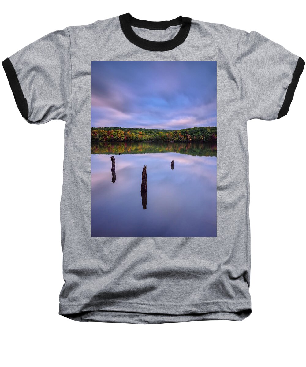 Landscape Baseball T-Shirt featuring the photograph The Three by Craig Szymanski