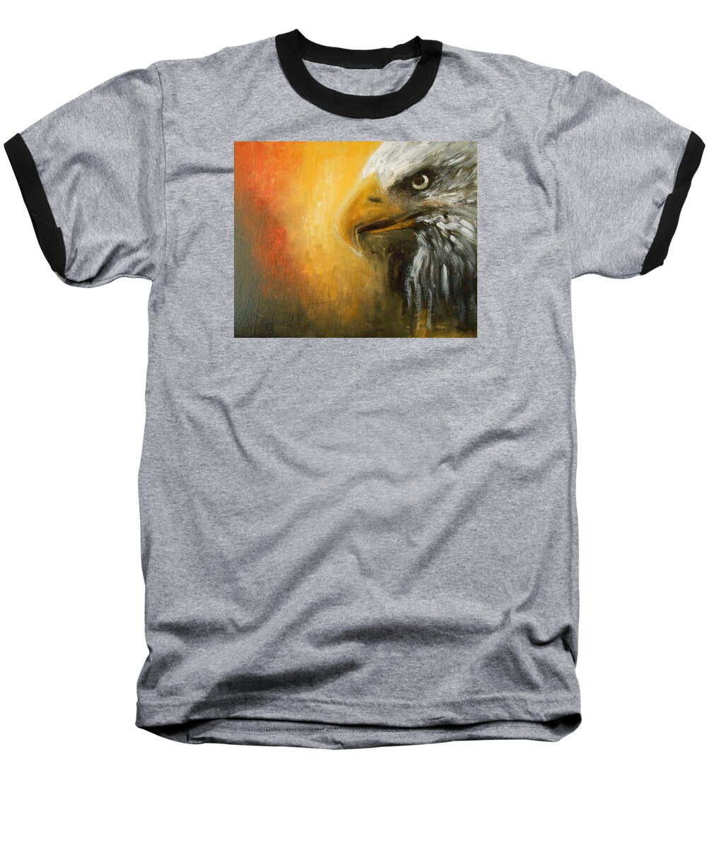 Symbolism Baseball T-Shirt featuring the painting The Totem by Jane See