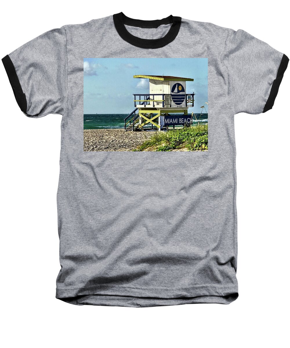 South Beach Baseball T-Shirt featuring the photograph The Tower by Michael Albright