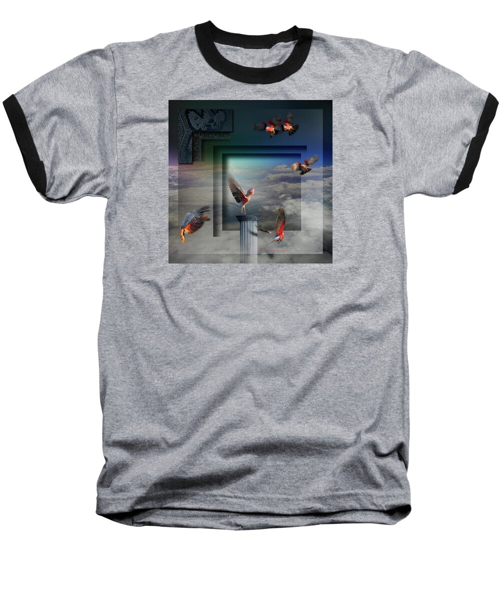 Digital Photo Art Baseball T-Shirt featuring the digital art The treasure of play by Ian Anderson