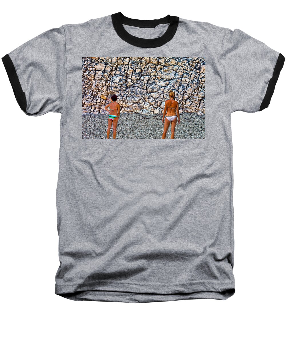 Greece Baseball T-Shirt featuring the photograph The Wall Of Jubilation by Jean-luc Bohin