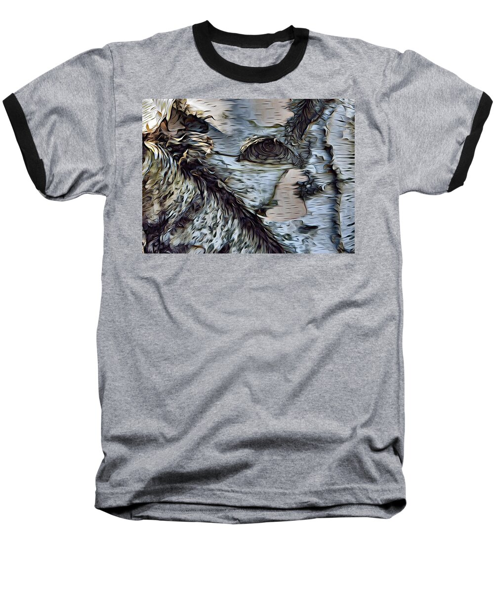 Tree Baseball T-Shirt featuring the photograph The Watcher In The Wood by Mark Fuller