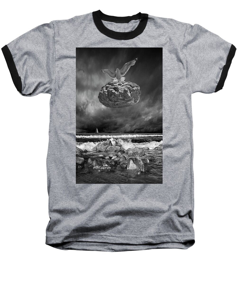 Surreal Baseball T-Shirt featuring the photograph The Weight is Lifted by Randall Nyhof