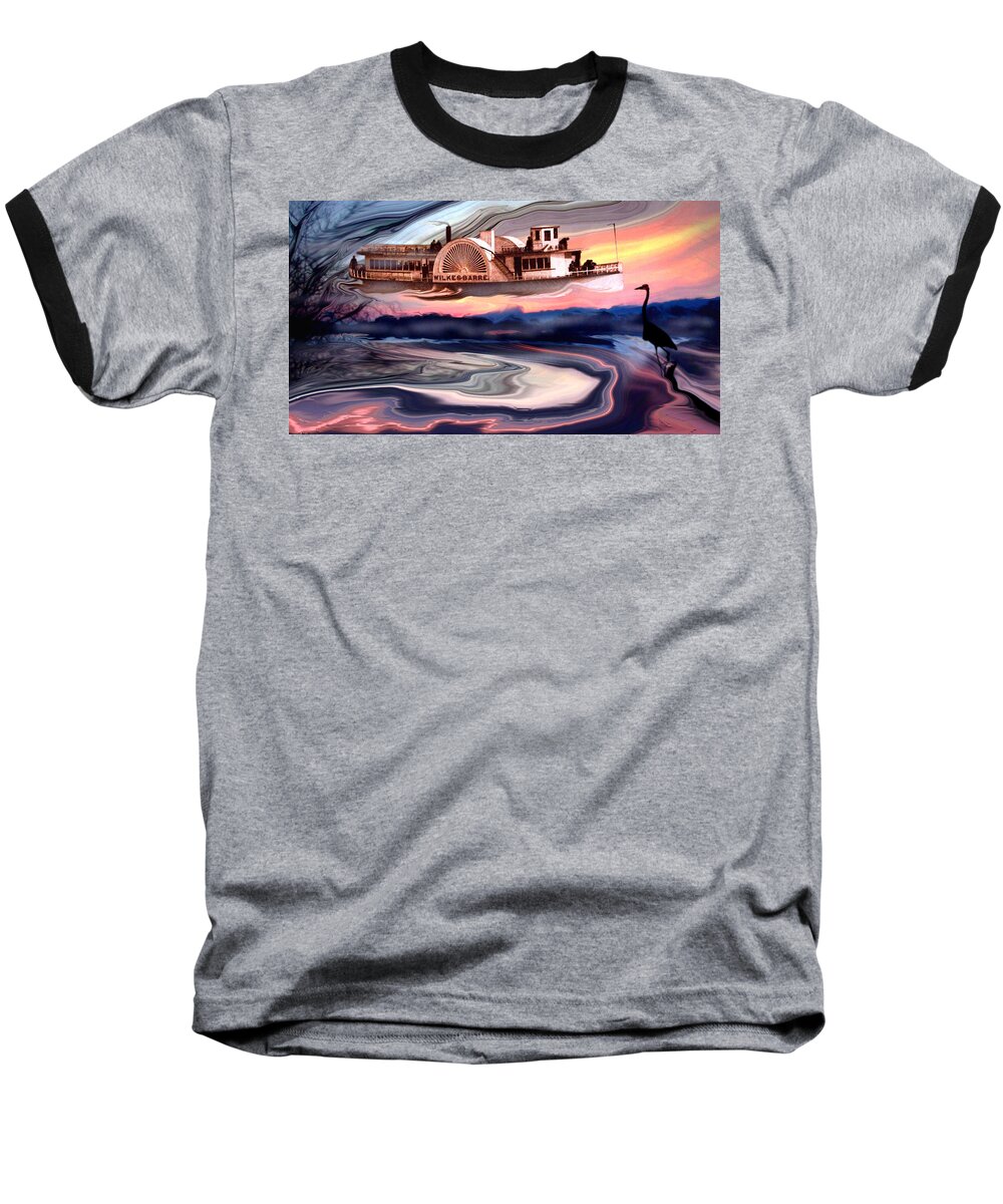 Susquehanna River Baseball T-Shirt featuring the photograph The Wilkes-Barre Experiment... by Arthur Miller