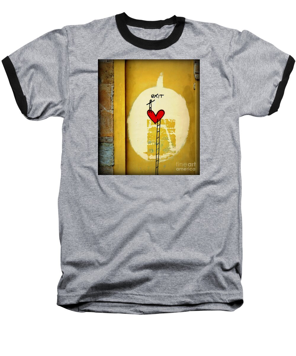 Valentine's Day Baseball T-Shirt featuring the photograph The Writing on the Wall by Tatyana Searcy