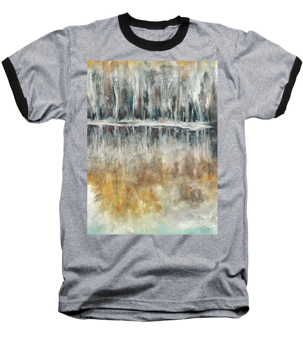 Trees Baseball T-Shirt featuring the painting Theres Two Sides To Everything by Frances Marino
