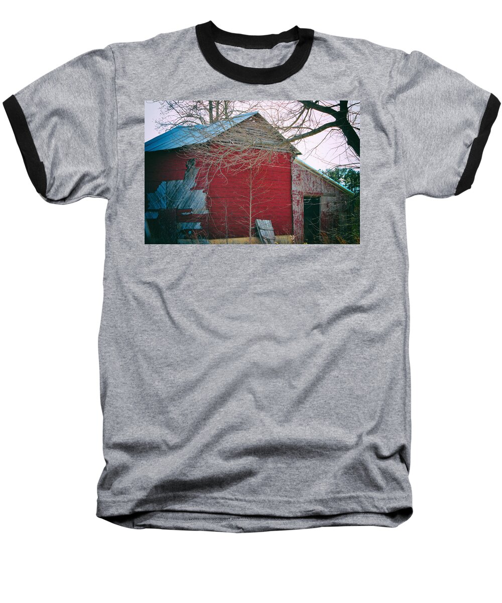Barn Baseball T-Shirt featuring the photograph This Old Barn by Roberta Byram