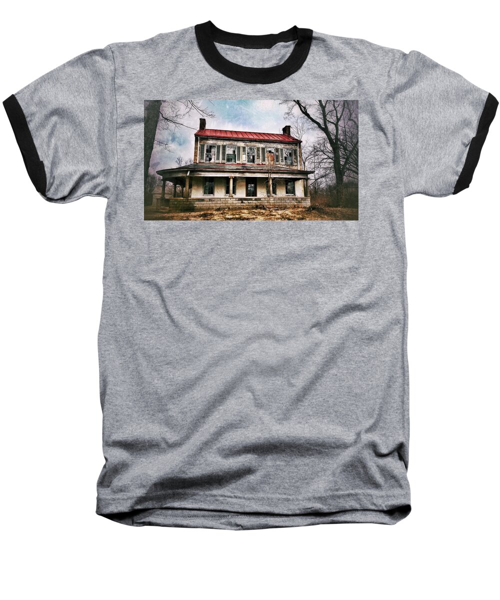 Old House Baseball T-Shirt featuring the photograph This Old House by Al Harden