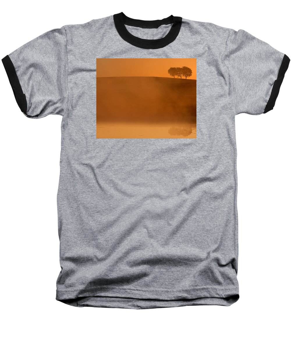 Sunrise Baseball T-Shirt featuring the photograph Three Trees by Don Spenner