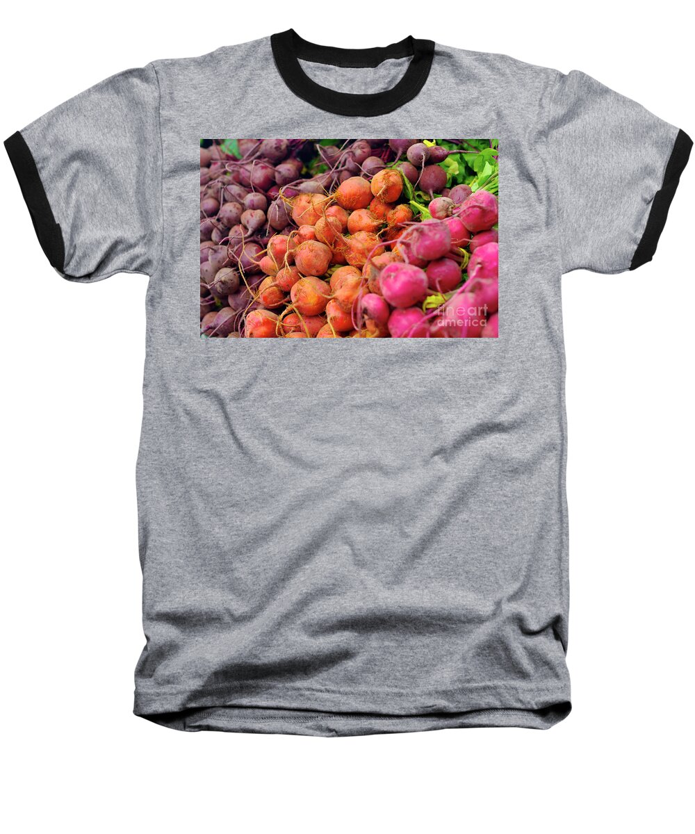 Beet Baseball T-Shirt featuring the photograph Three Types Of Beets by Bruce Block