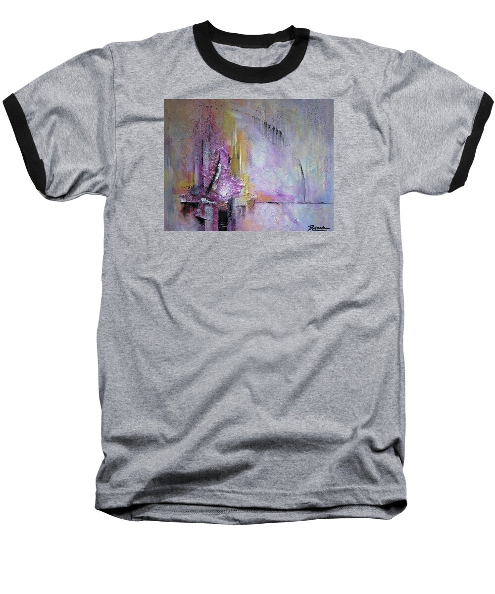 Abstract Baseball T-Shirt featuring the painting Time Lapse by Roberta Rotunda