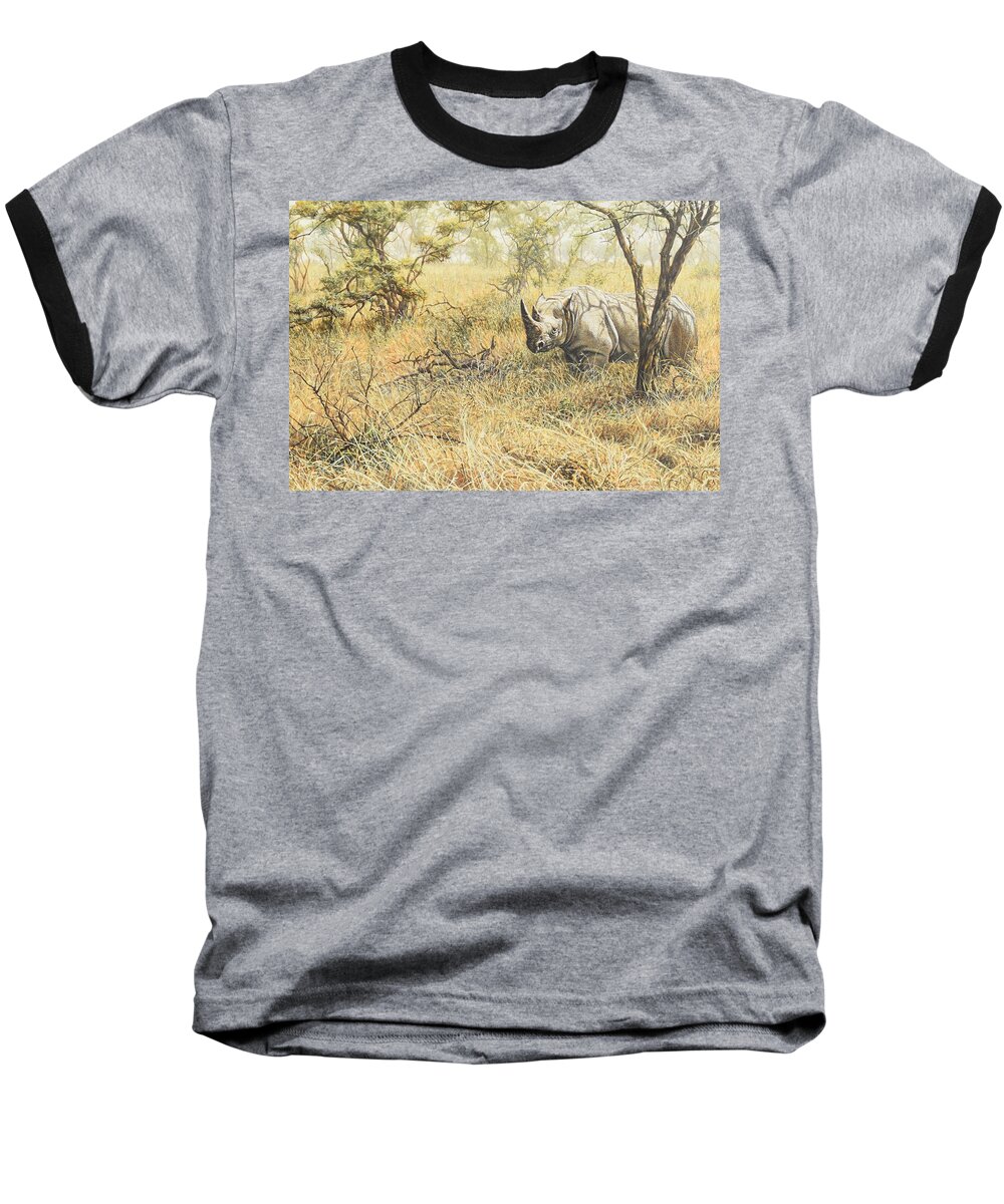 Wildlife Paintings Baseball T-Shirt featuring the painting Time To Move On by Alan M Hunt