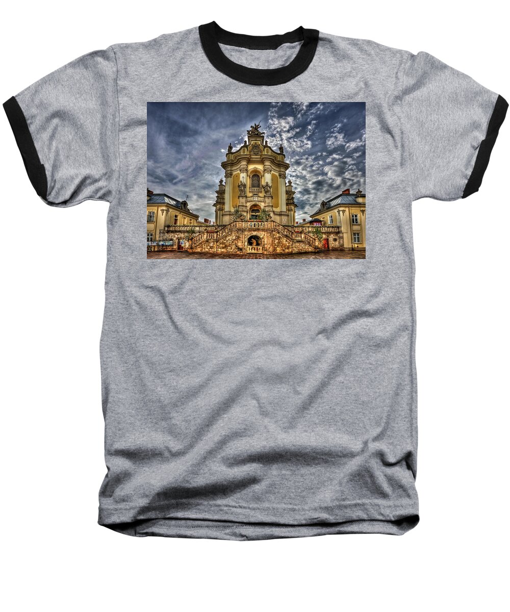 Cathedral Baseball T-Shirt featuring the photograph Timeless Beauty by Evelina Kremsdorf