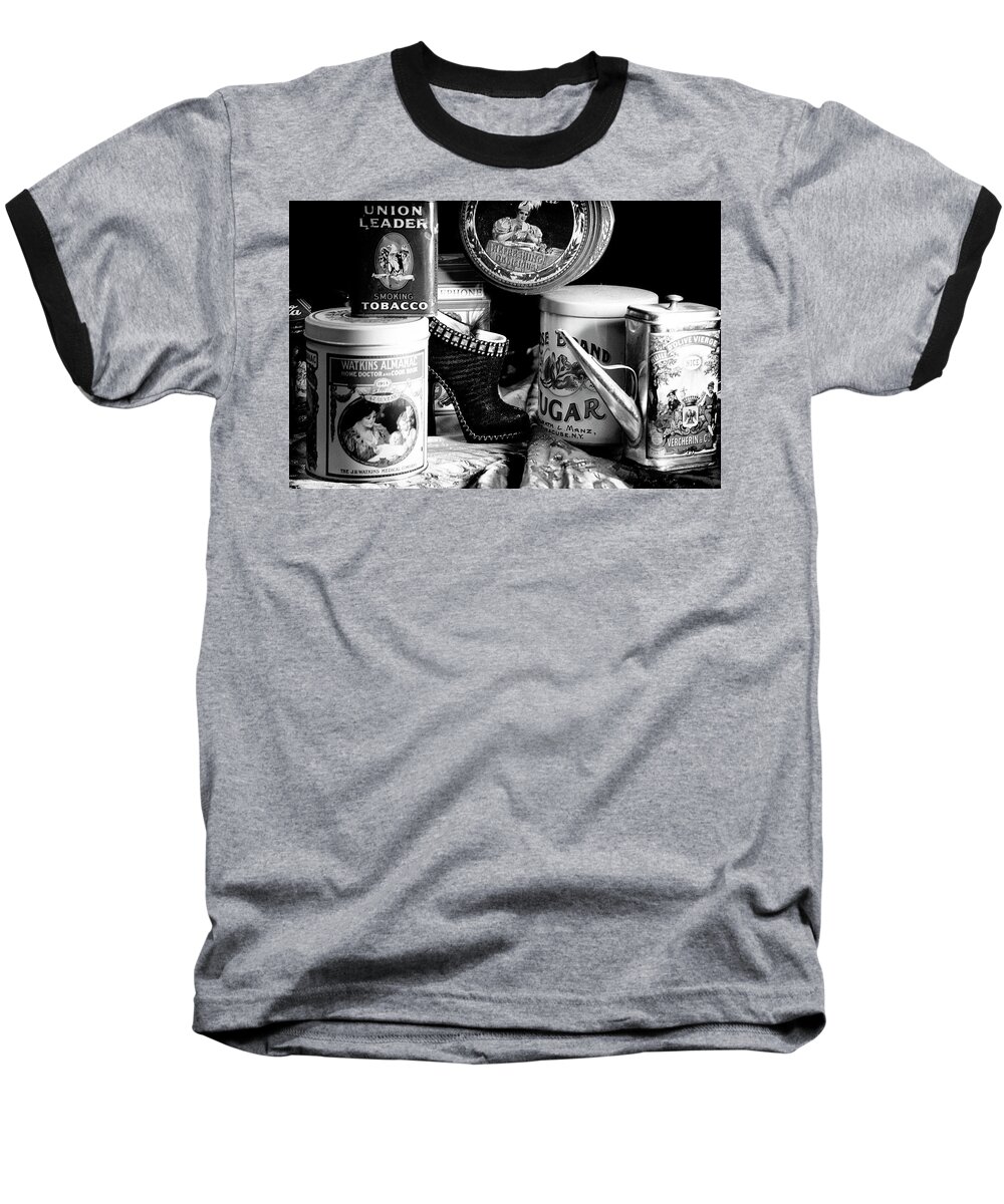 Tin Baseball T-Shirt featuring the photograph Tins by Camille Lopez