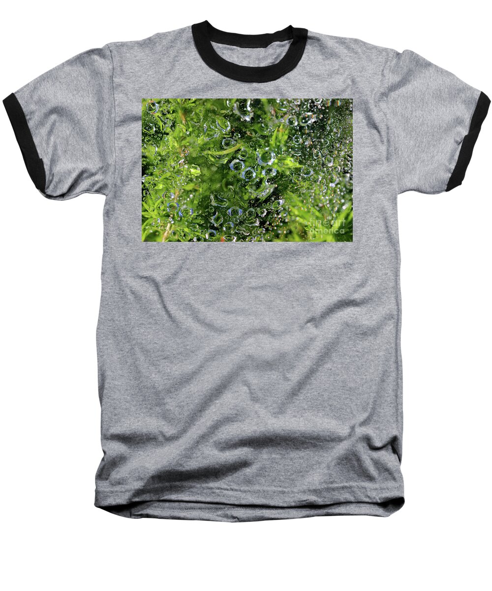 Abstract Baseball T-Shirt featuring the photograph Tiny Bubbles Abstract by Karen Adams