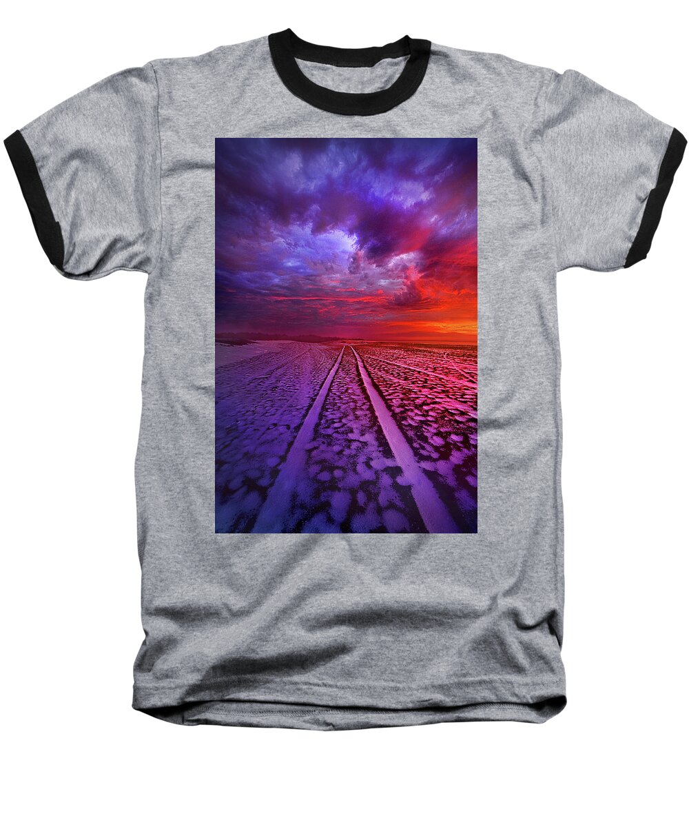 Clouds Baseball T-Shirt featuring the photograph To All Ends Of The World by Phil Koch