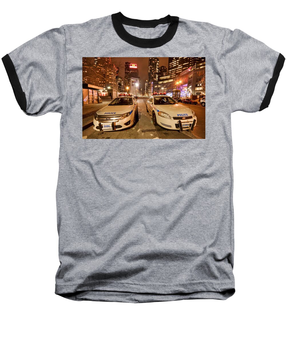 Nypd Baseball T-Shirt featuring the photograph To Serve And Protect by Evelina Kremsdorf