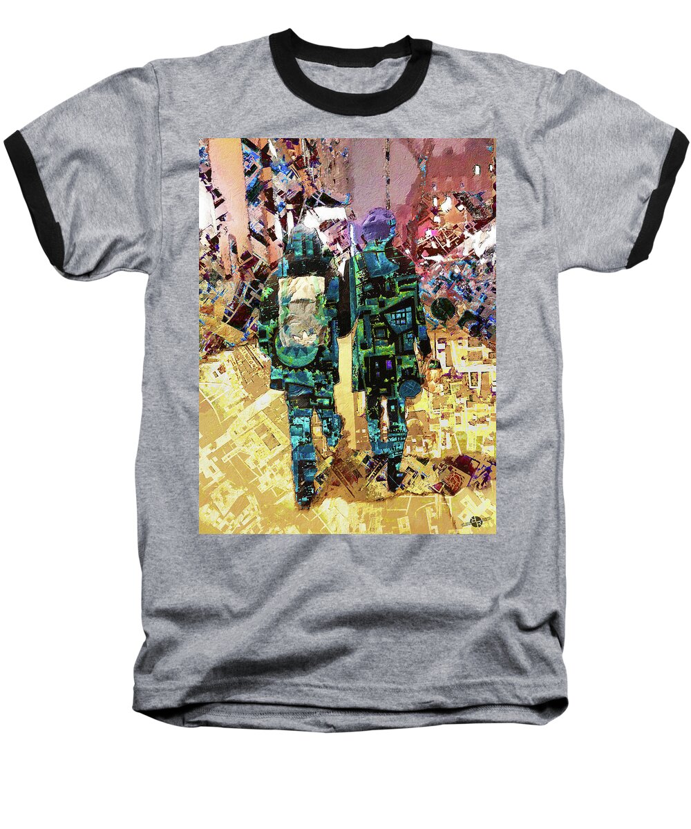 Walk Baseball T-Shirt featuring the painting Together by Tony Rubino