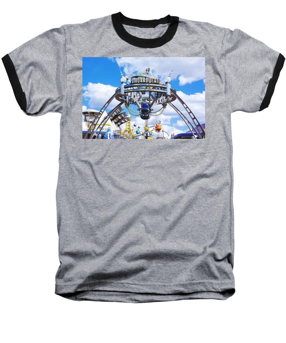 Animal Kingdom Baseball T-Shirt featuring the photograph Tomorrowland by Greg Fortier