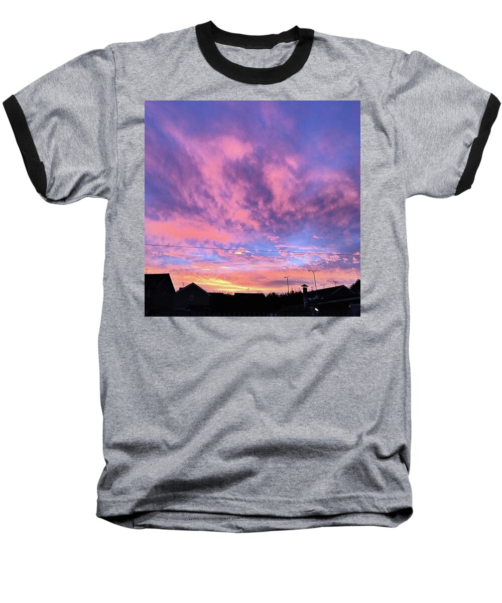 Natureonly Baseball T-Shirt featuring the photograph Tonight's Sunset Over Tesco :)
#view by John Edwards