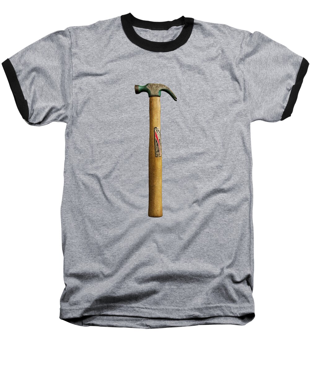 Art Baseball T-Shirt featuring the photograph Tools On Wood 17 on BW by YoPedro