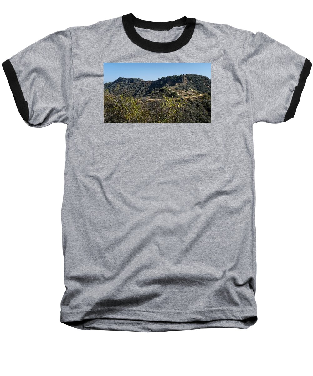 Trail Baseball T-Shirt featuring the photograph Topanga Canyon Trail by George Taylor