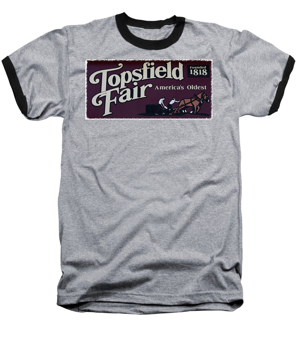Fair Grounds Baseball T-Shirt featuring the photograph Topsfield Fair 1818 by Caroline Stella