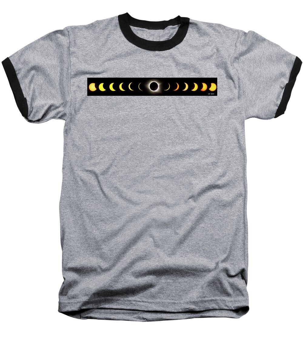 Eclipse Baseball T-Shirt featuring the photograph Total Eclipse 2017 by Walt Baker