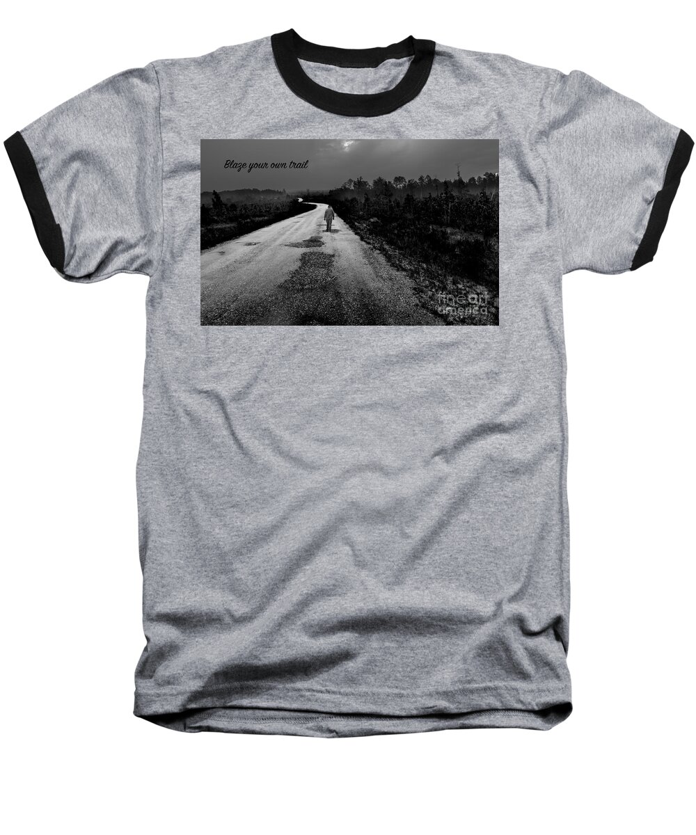 Road Baseball T-Shirt featuring the photograph Trail Blazer by Metaphor Photo