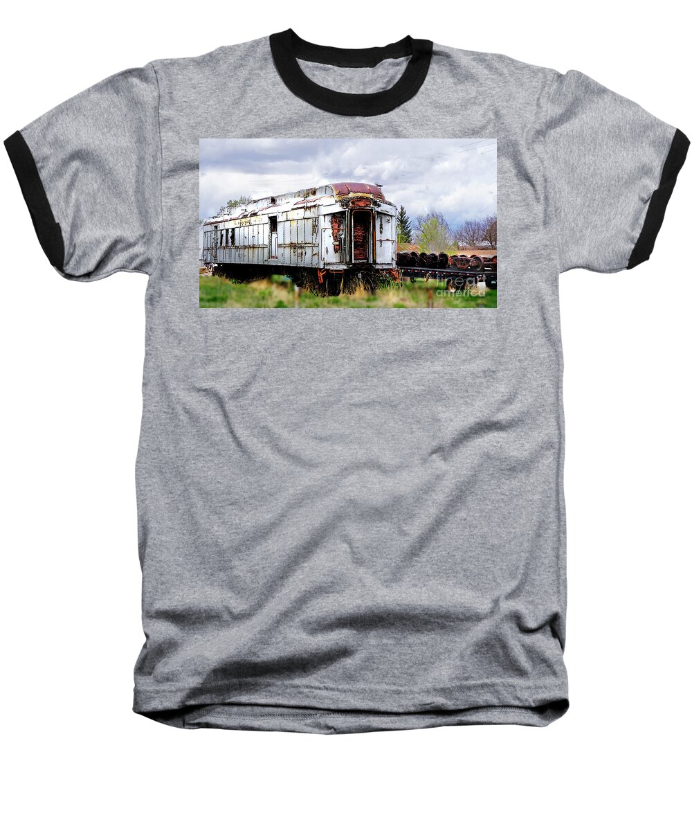 Train Baseball T-Shirt featuring the digital art Train tootoot by Deb Nakano