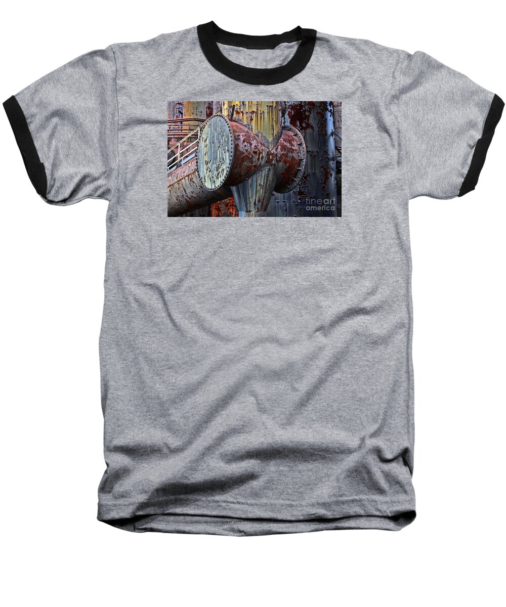 Rust Baseball T-Shirt featuring the photograph Transfuse by DJ Florek