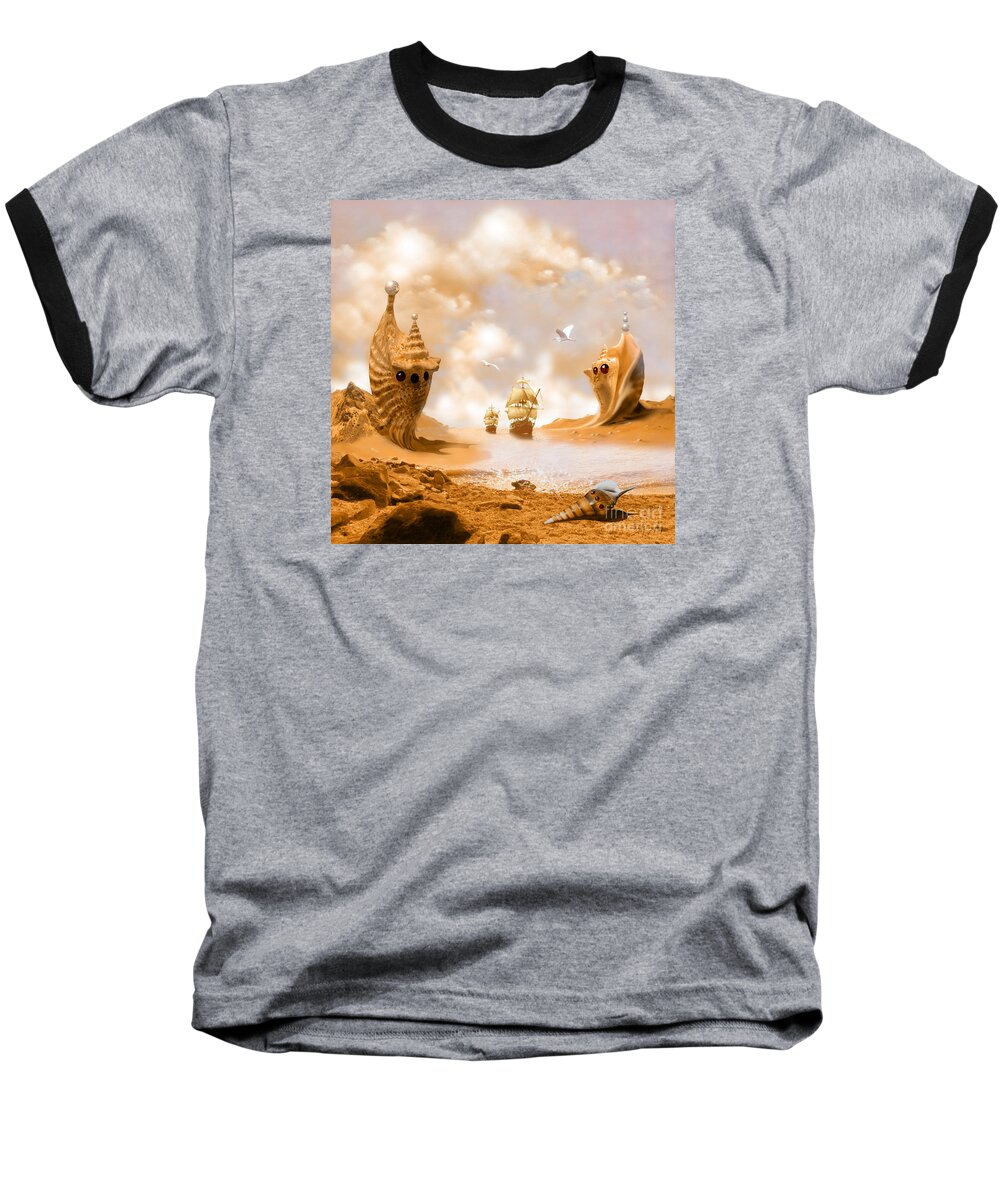 Digital Baseball T-Shirt featuring the digital art Treasure Island by Alexa Szlavics