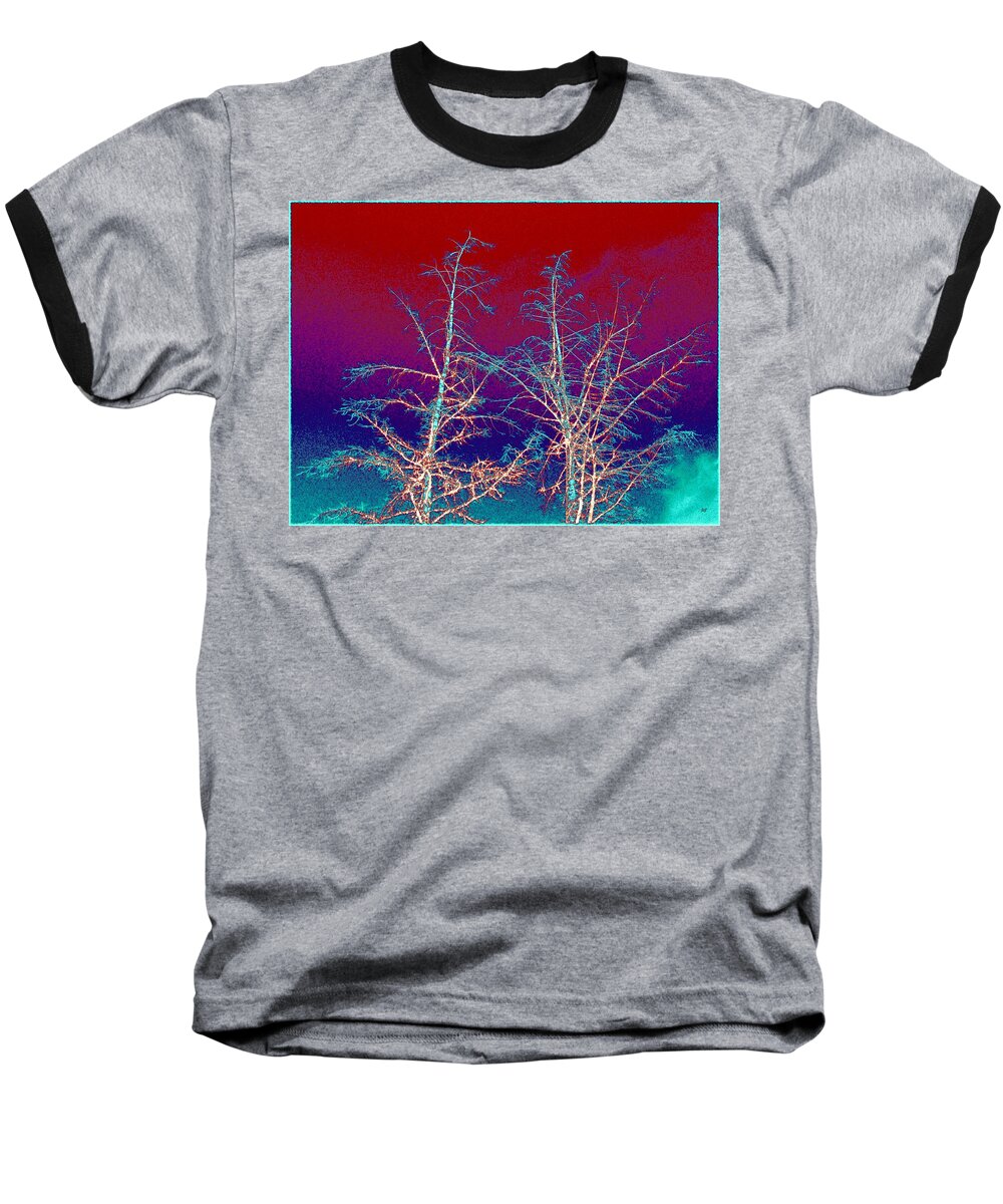 Abstract Baseball T-Shirt featuring the digital art Treetops 4 by Will Borden