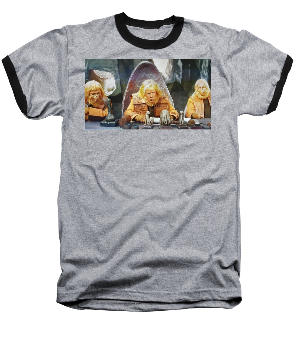 Trump Baseball T-Shirt featuring the photograph Tribunal Trump by Christopher McKenzie