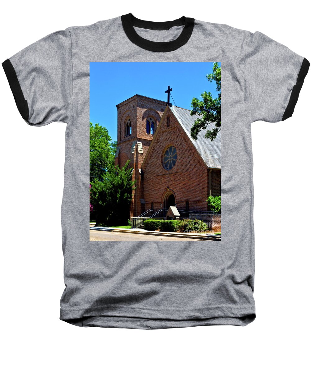 Trinity Episcopal Church Baseball T-Shirt featuring the photograph Trinity Episcopal Church by Ken Frischkorn
