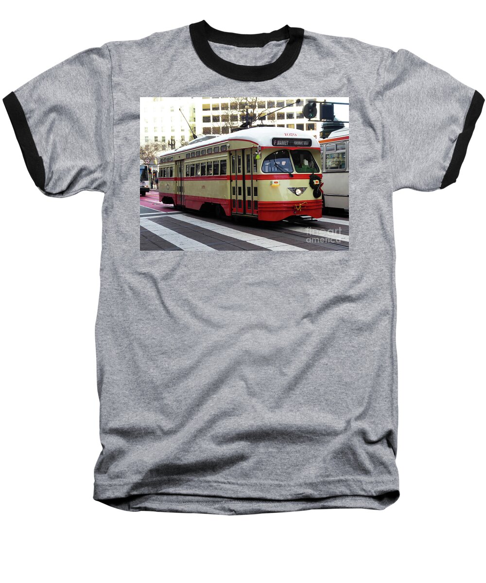Cable Car Baseball T-Shirt featuring the photograph Trolley Number 1079 by Steven Spak