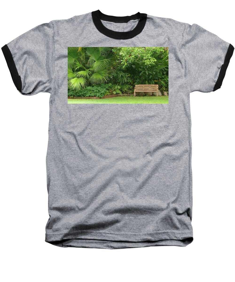 Tropical Seat Baseball T-Shirt featuring the photograph Tropical Seat by Evelyn Tambour