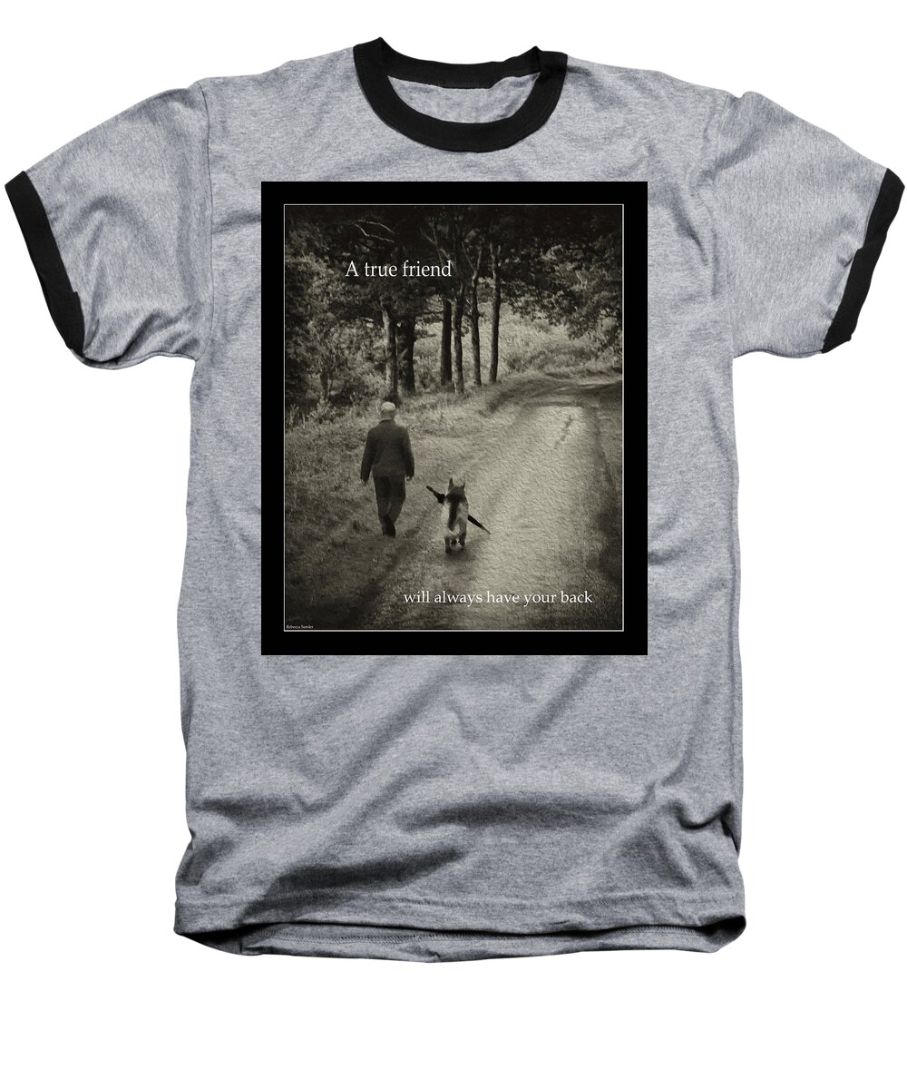 Meditation Baseball T-Shirt featuring the photograph True Friend by Rebecca Samler