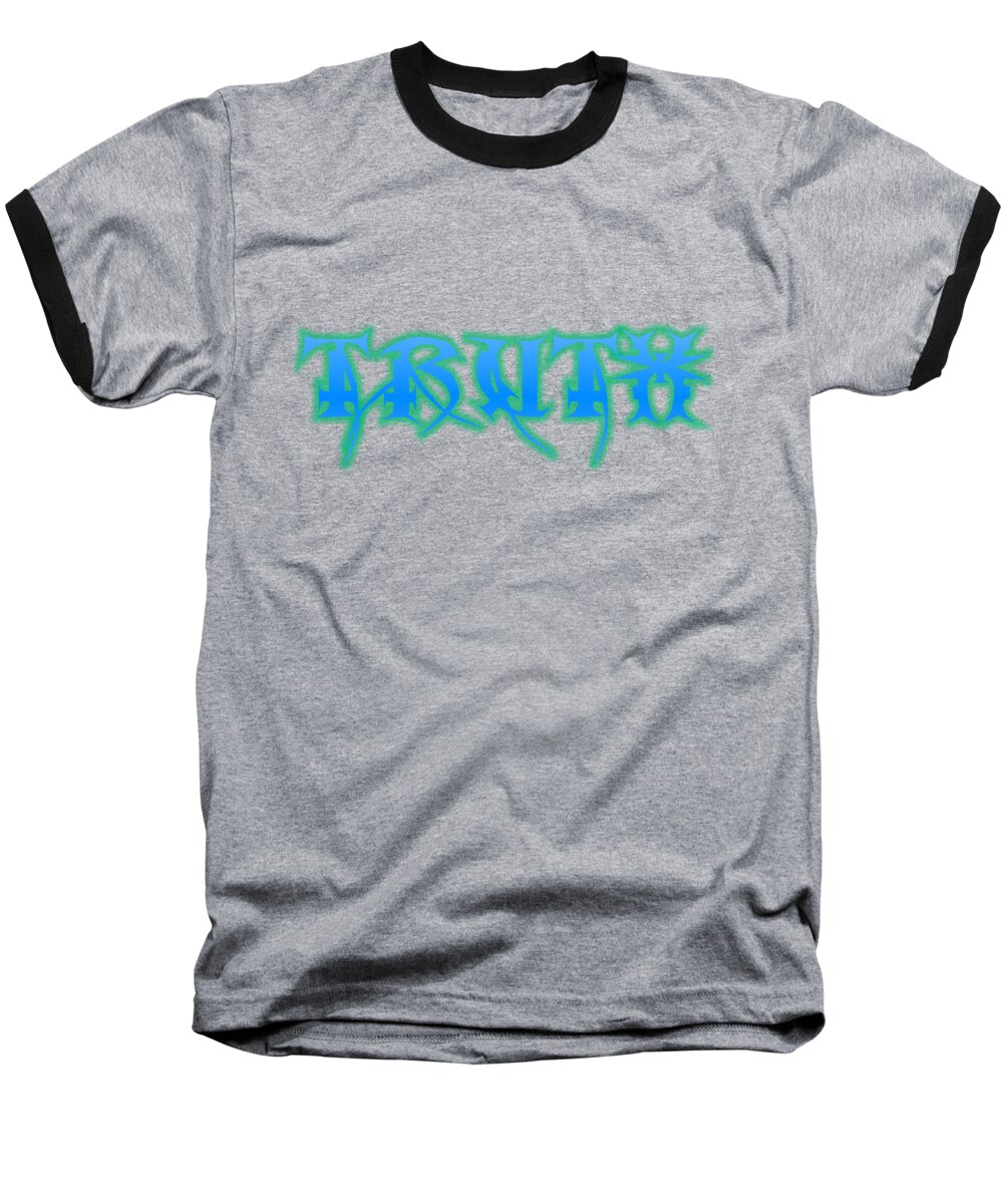 Truth Baseball T-Shirt featuring the digital art Truth by Rachel Hannah