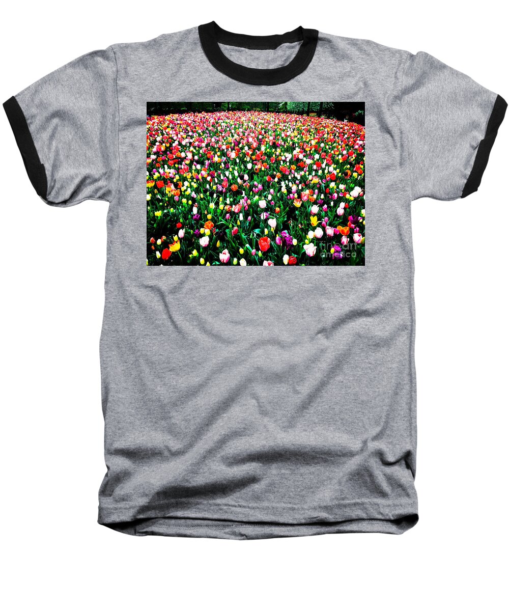 Tulips Baseball T-Shirt featuring the photograph Tulips by HELGE Art Gallery