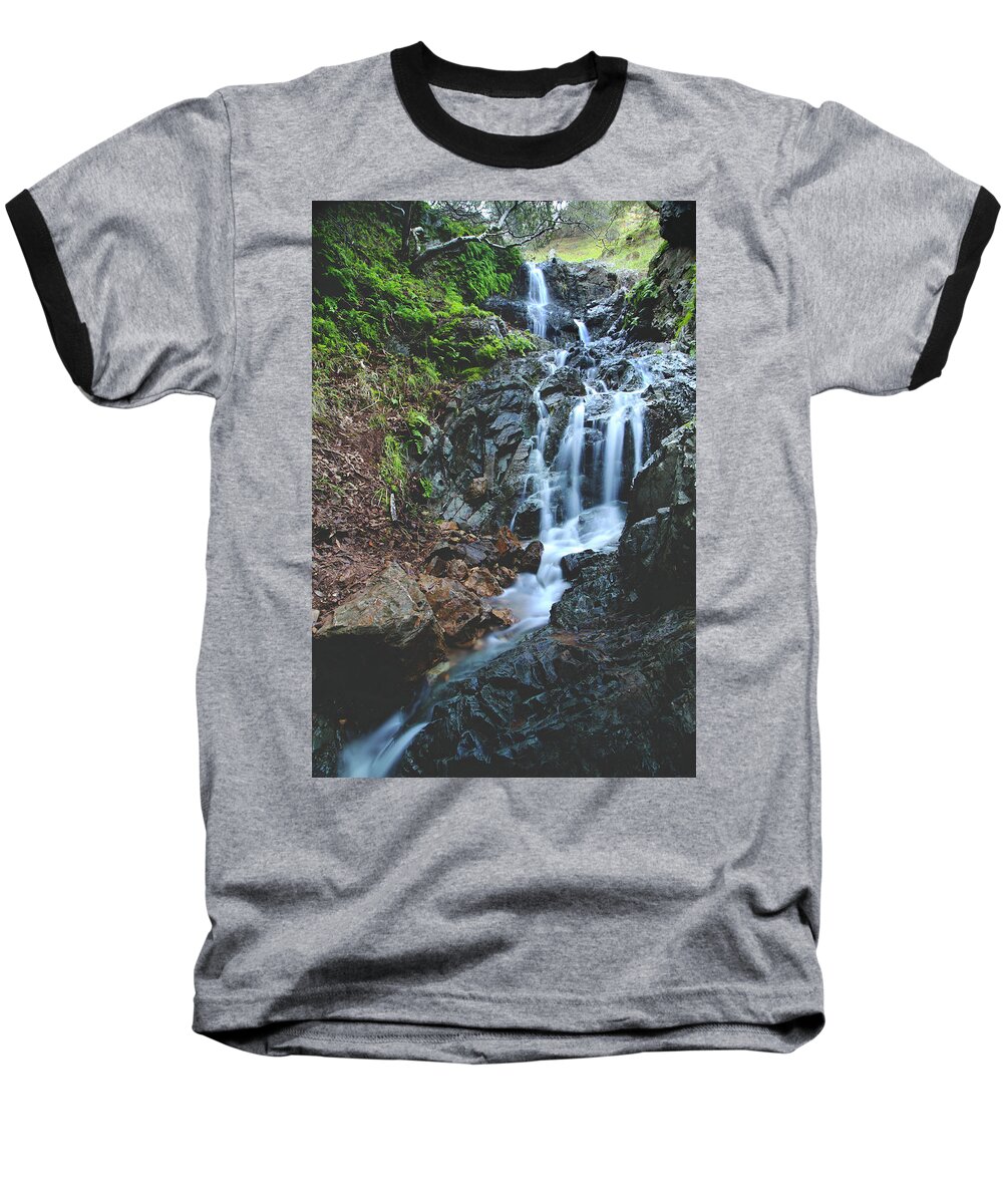 Waterfalls Baseball T-Shirt featuring the photograph Tumbling Down by Laurie Search
