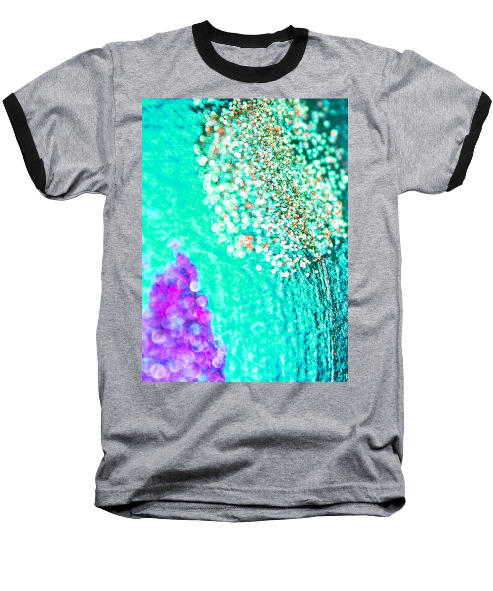 Abstract Baseball T-Shirt featuring the photograph Turquoise Spell by Alex Art