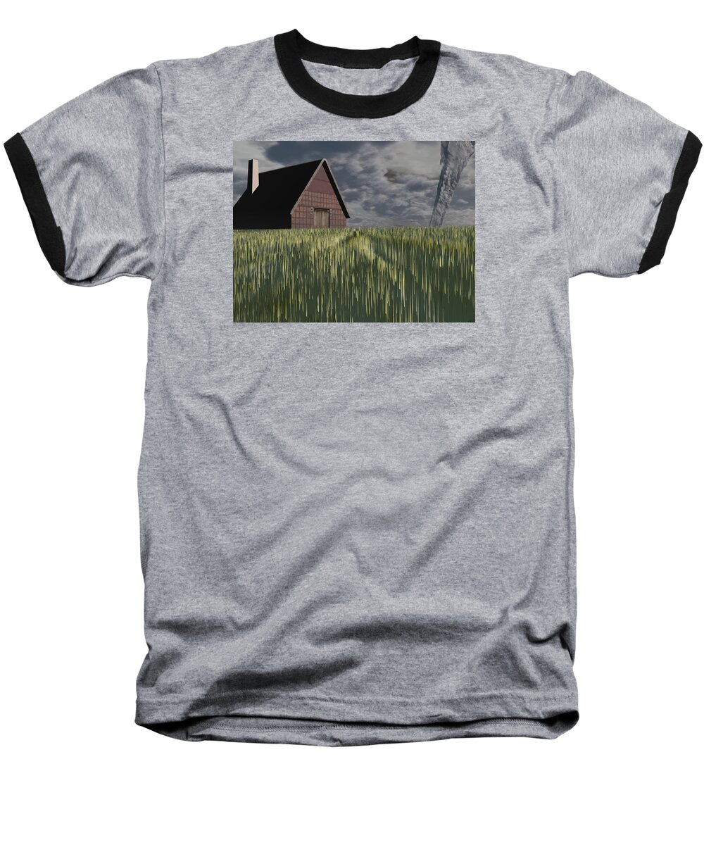 Storm Baseball T-Shirt featuring the digital art Twister by Michele Wilson