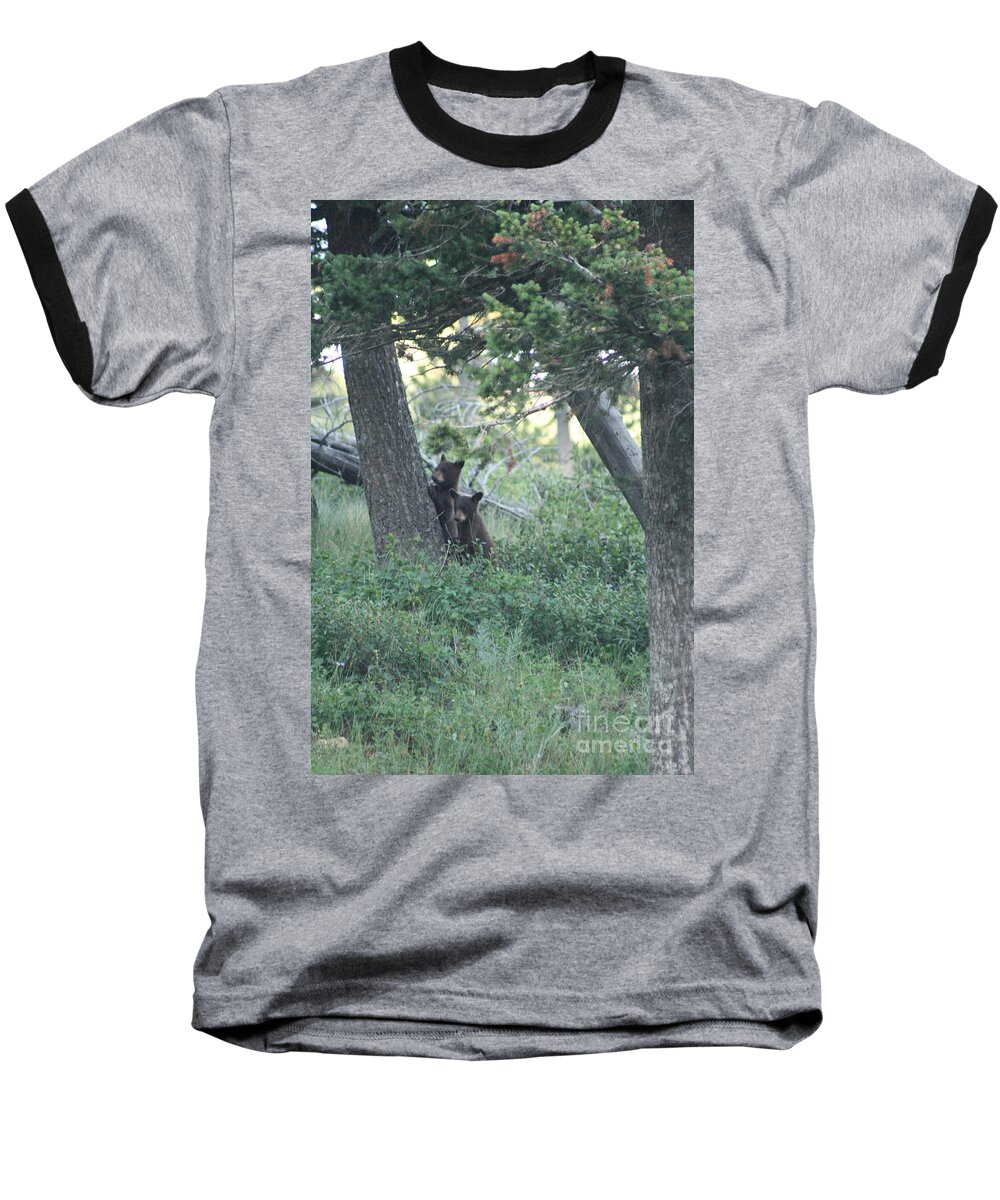 Two Baseball T-Shirt featuring the photograph Two Bear Cubs by Mary Mikawoz